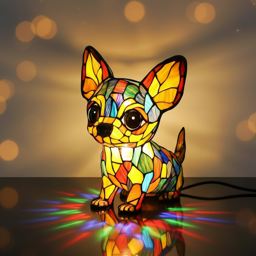 Luminária Artesanal – Charming Chihuahua-Shaped Pendant