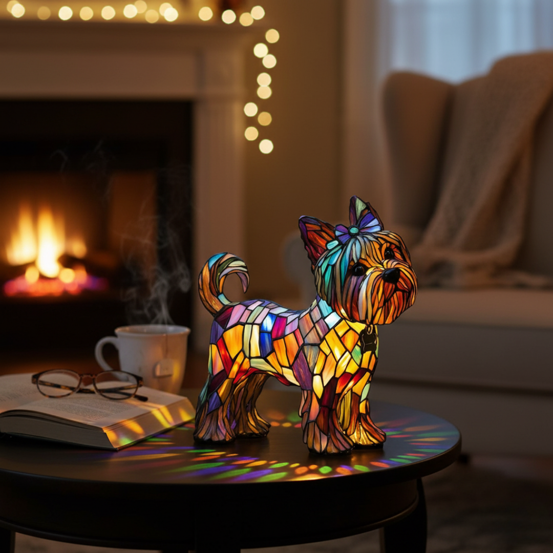 Luminária Artesanal – Crystal Queen, the Corgi of Brilho Eterno