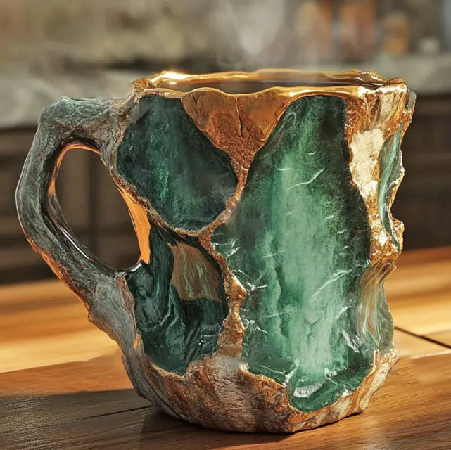 Tazza Artigianale Premium – Minerale di Cristallo Luce Elegante