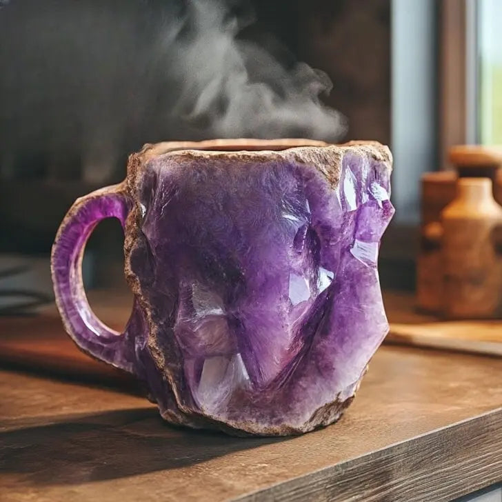 Tazza Artigianale Premium – Minerale di Cristallo Luce Elegante