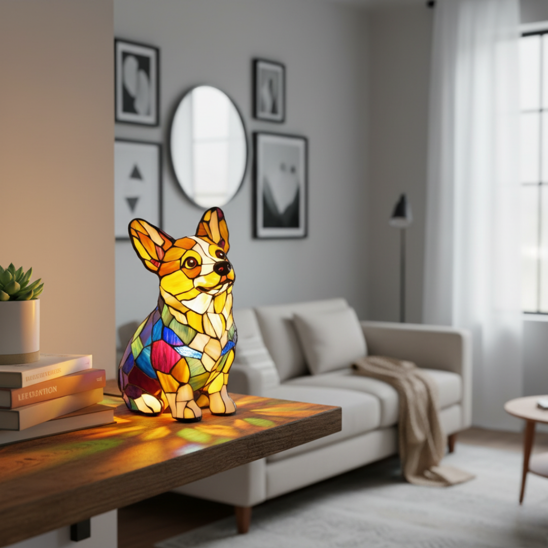 Luminária Artesanal – Graceful Corgi of Brilho Eterno for a Warm Home
