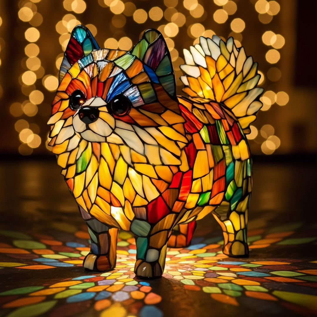 Lampada Artigianale – Pomeranian of Eternal Glow and Hearthlight