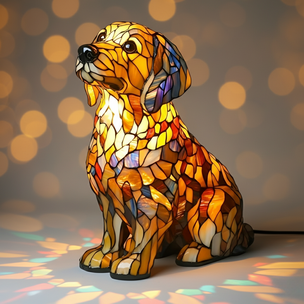 Lampada Artigianale – Aurora – Radiant Golden Retriever