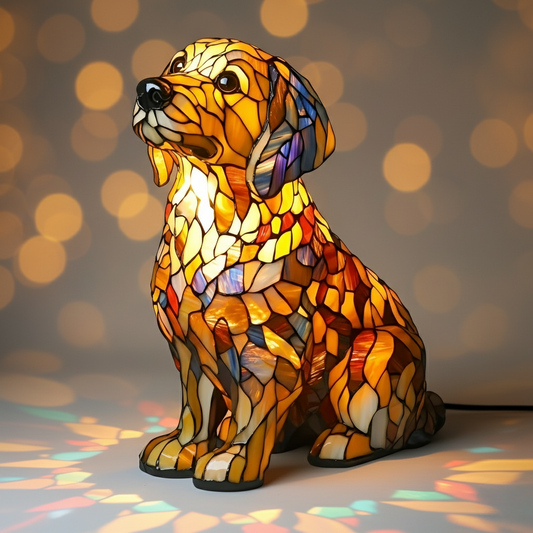 Lily, a spiritual golden retriever sculpture