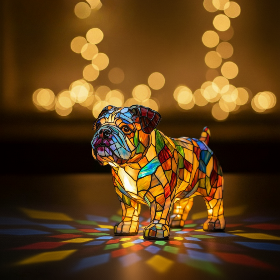 Luminária Artesanal – Bulldog Steps