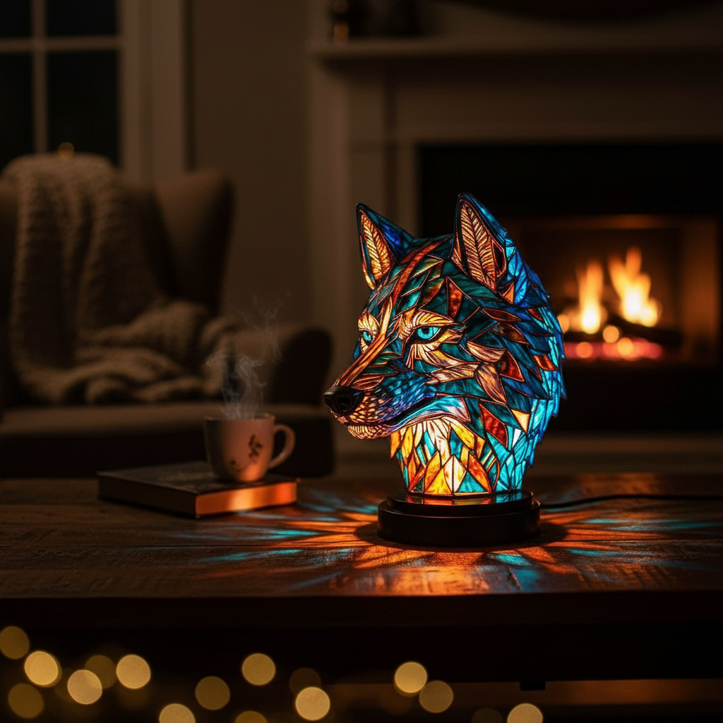 Luminária Artesanal – Charming Wolf Design