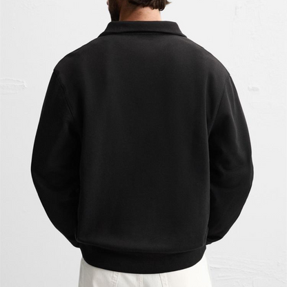 R&L™  BASIC QUARTER-ZIP BLACK