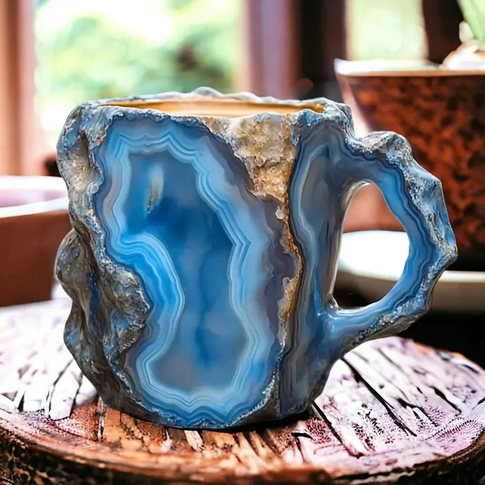Tazza Artigianale Premium – Minerale di Cristallo Luce Elegante